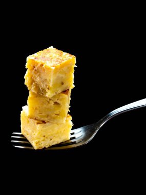 Yumurta, patates ve soğana dayalı geleneksel İspanyol yemeği.