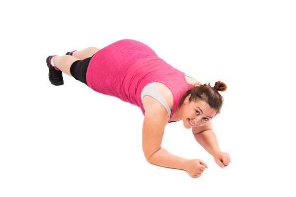 Woman doing plank — Stock Photo, Image