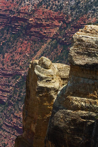 Der Kontrast Zwischen Felsformationen Ist Oft Grand Canyon Arizona Usa — Stockfoto