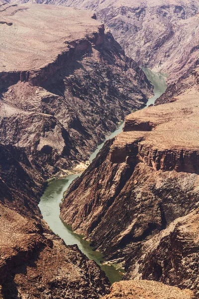 Крупный План Реки Колорадо Видно Точки Пима Гранд Каньоне Аризона — стоковое фото