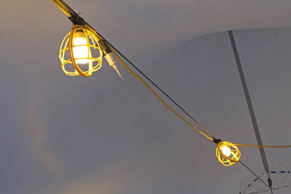 Industrial String Light Bulbs — Stock Photo, Image