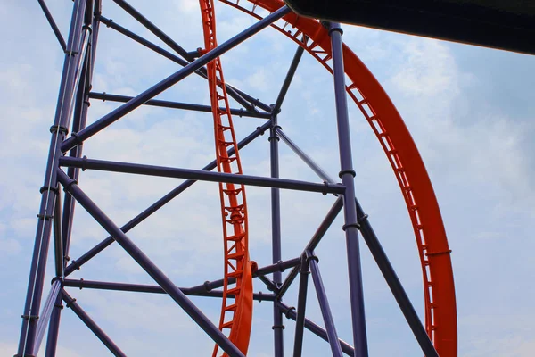 Zbliżenie Struktury Roller Coaster — Zdjęcie stockowe