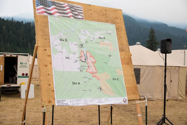 Terwilliger brand kamp in Willamette National Forest — Stockfoto