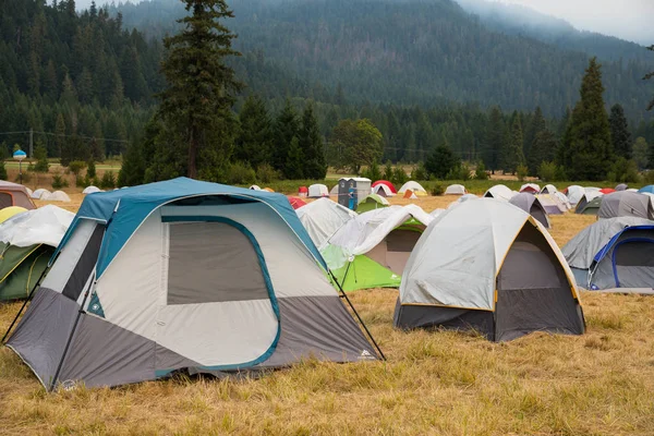 Terwilliger feuercamp im willamette nationalwald — Stockfoto