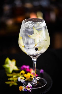 Meyve ve baharatlı taze cin tonik.