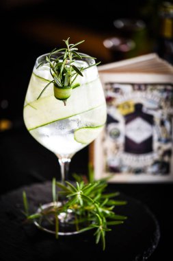 Meyve ve baharatlı taze cin tonik.