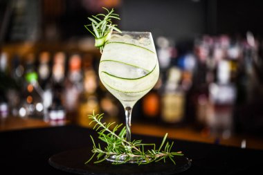 Meyve ve baharatlı taze cin tonik.