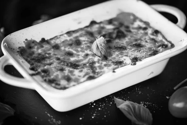 delicious home made lasagna - with fresh ingredients after a traditional italian receipt