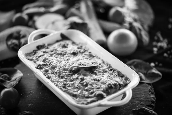 delicious home made lasagna - with fresh ingredients after a traditional italian receipt