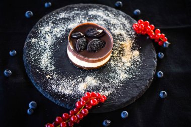 Lezzetli çikolatalı kek - oreo keki yakın plan