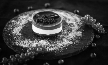 Lezzetli çikolatalı kek - oreo keki yakın plan