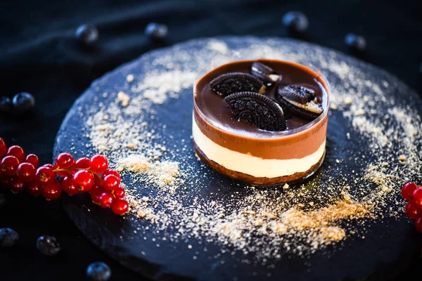 Läcker Choklad Glädje Oreo Kaka Närbild — Stockfoto