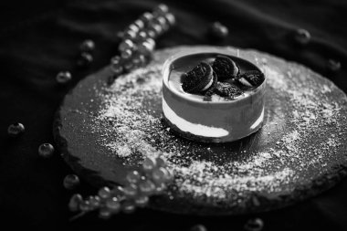 Lezzetli çikolatalı kek - oreo keki yakın plan