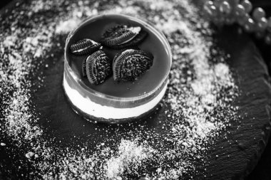 Lezzetli çikolatalı kek - oreo keki yakın plan