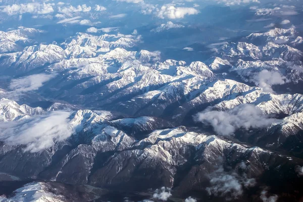 Montagna Nella Nuvola Nebbia Vista Dall Alto — Foto Stock