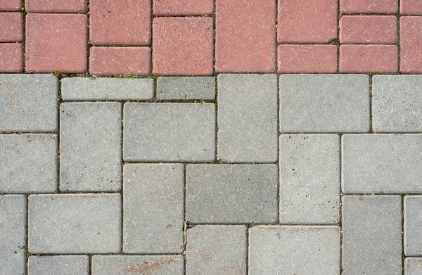 Pflasterplatten Ungewöhnlicher Form Auf Der Straße — Stockfoto