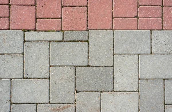 Pflasterplatten Ungewöhnlicher Form Auf Der Straße — Stockfoto