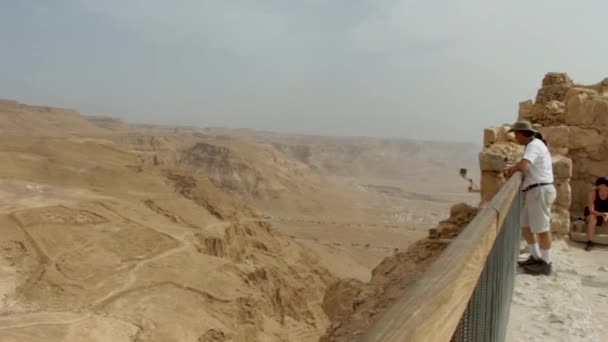 Uitzicht Vanaf Masada Israël — Stockvideo