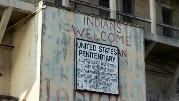 Sinal Entrada Para Alcatraz — Vídeo de Stock