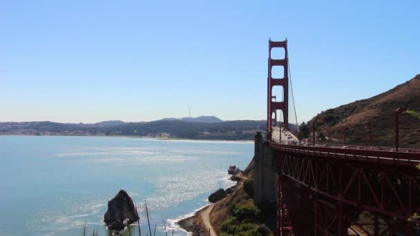 San Francisco Kaliforniya Daki Golden Gate Köprüsü Zamanı — Stok video