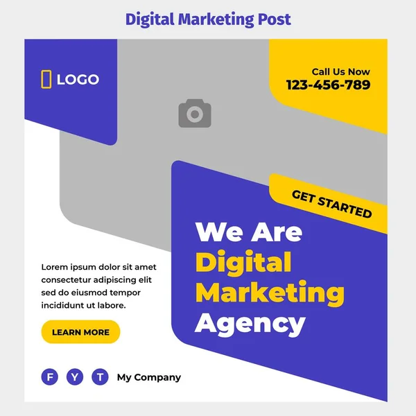 Dijital Pazarlama Instagram Sosyal Medya Posta Şablonu