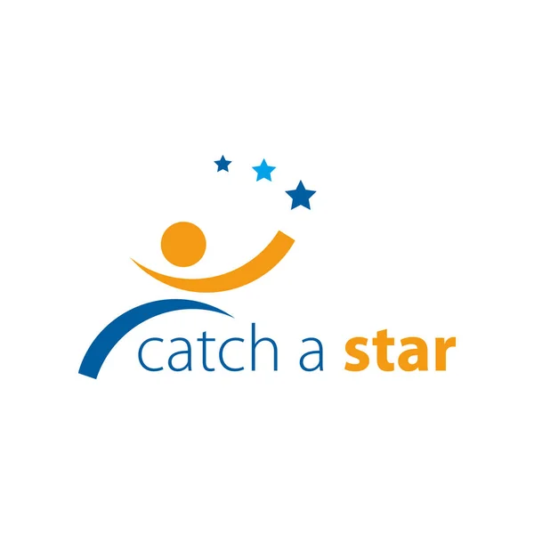 Yıldız Logo Vektörü 'nü yakalayın. Hayaline Ulaş