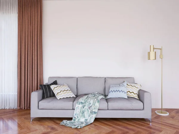 İç Salon Duvar Modeli. 3B Görüntü, 3B görüntüleme.