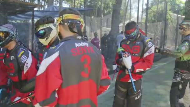 Juni 2019 Vinnitsa Ukraina Paintball Championship Sport Kul Action Krig — Stockvideo