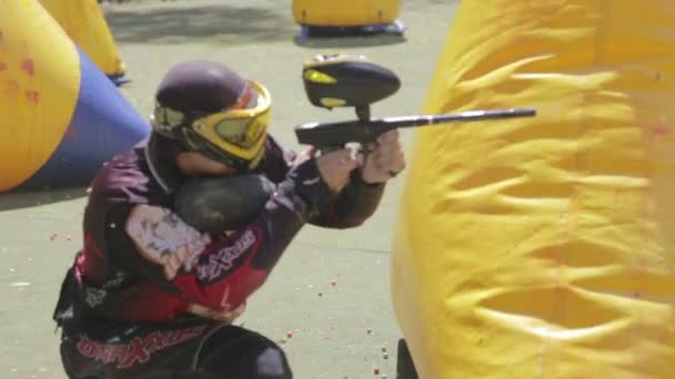 Junho 2019 Vinnitsa Ucrânia Campeonato Paintball Sobre Esportes Diversão Ação — Vídeo de Stock