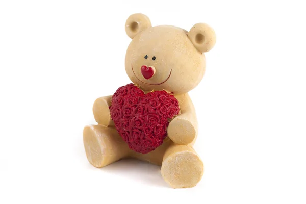 Teddybär Mit Herz — Stockfoto