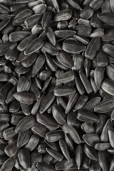 Semi di girasole nero. Vista dall'alto. Sfondo semi di girasole — Foto Stock
