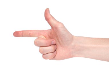 İki beyaz arka plan üzerinde gösterilen adam numara