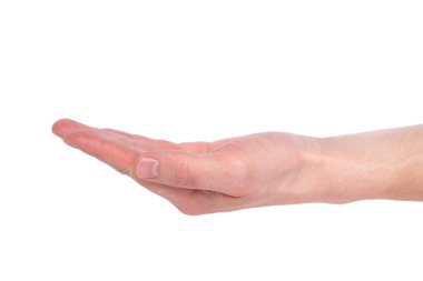 Eller yukarıda alma ya da bir şey tutan palm ile kapatın. Ben