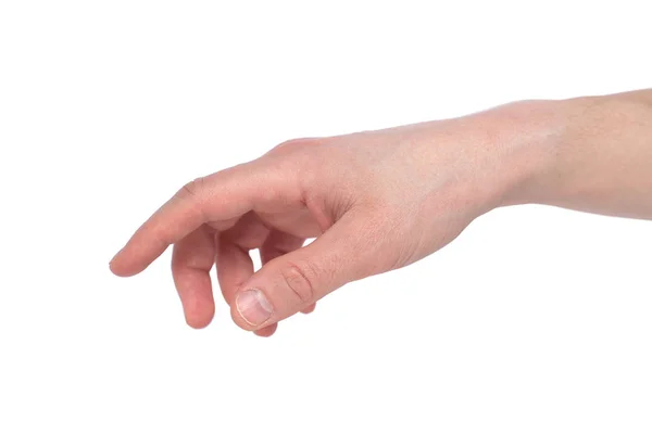 işaret ya da dokunaklı bir adamın parmak görüntüsünü beyaz izole