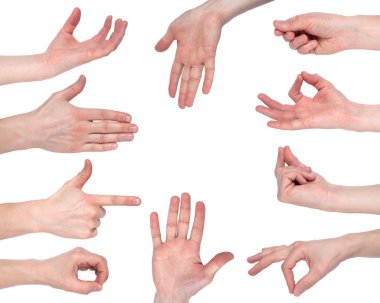 O bir şey tutan gibi bir jest yapma boş erkek el izole