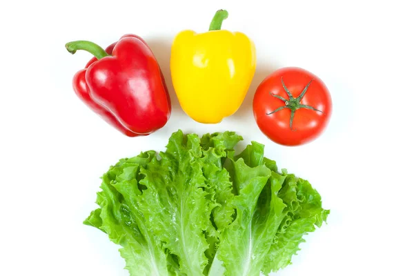 Légumes biologiques colorés frais capturés d'en haut (vue de dessus , — Photo