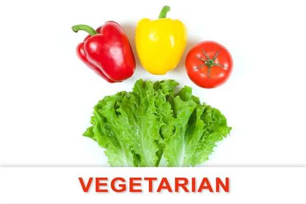 Frisches, farbenfrohes Bio-Gemüse von oben (Ansicht von oben), — Stockfoto
