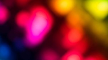 Renkli arka plan bulanıklığı. Bokeh odaklı ışıklarla arka plan