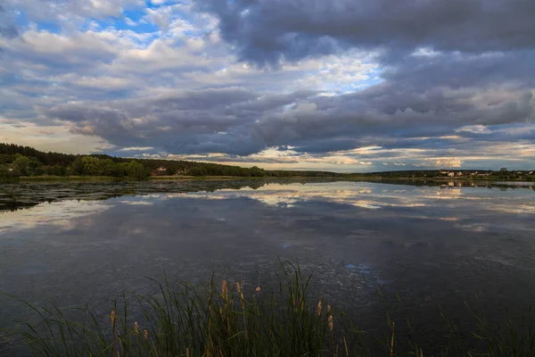 Sunset Ukraine Kiev Region 2020 — Stock Photo, Image