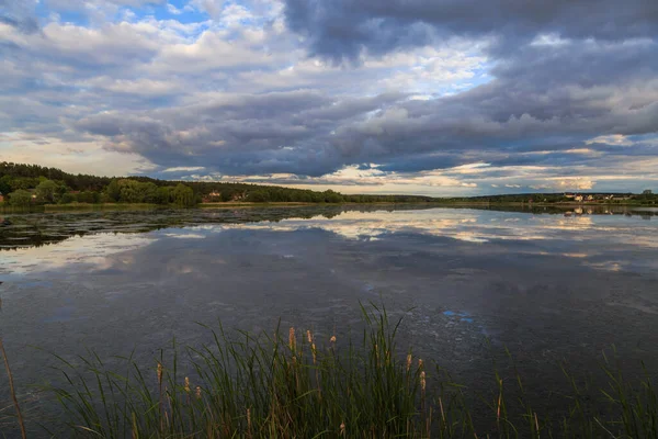 Sunset Ukraine Kiev Region 2020 — Stock Photo, Image