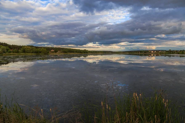 Tramonto Ucraina Regione Kiev 2020 — Foto Stock