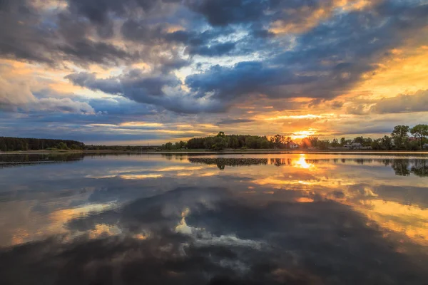 Sunset Ukraine Kiev Region 2020 — Stock Photo, Image