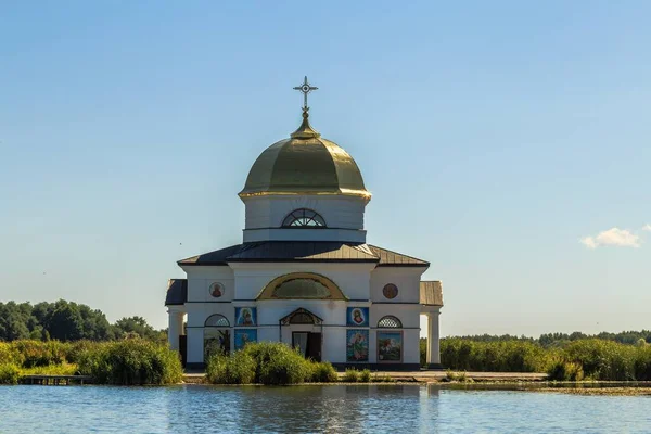 The flooded church.  Transfiguration Church.  Kiev region.  Ukraine.  08/16/2020