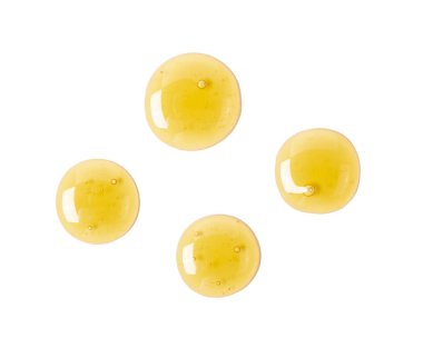 Beyaz arka planda izole edilmiş bal. Üst görünüm