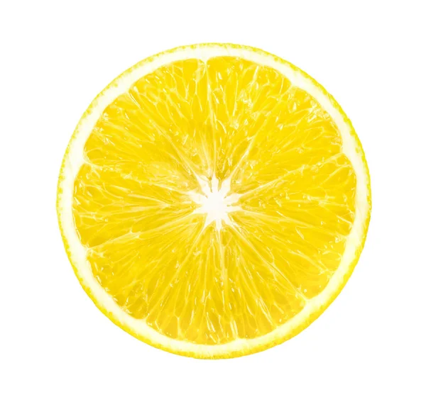 Citronskiva isolerad på en vit bakgrund — Stockfoto