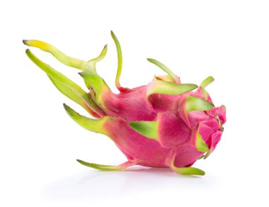 Beyaz arkaplanda Ejder Meyvesi izole