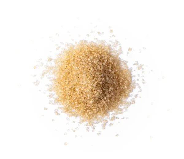 Brunt socker isolerad på vit bakgrund. Ovanifrån — Stockfoto