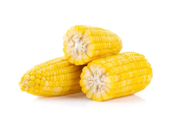 Corn White Background Full Depth Field — Stock Photo, Image