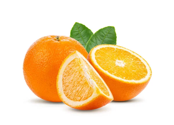 Fruta Naranja Aislada Sobre Fondo Blanco Profundidad Total Del Campo —  Fotos de Stock