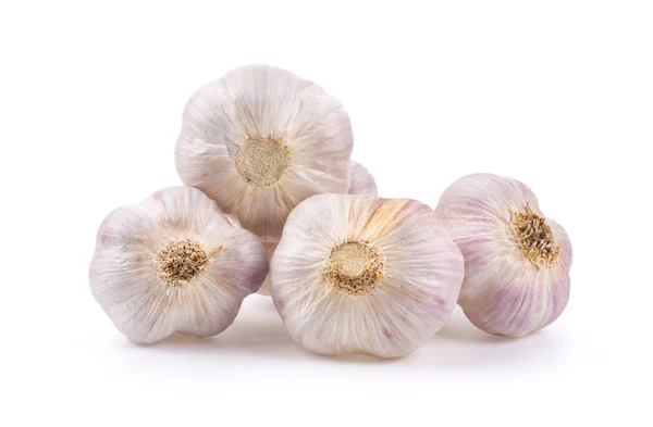 Garlic Isolated White Background Full Depth Field — Stock Photo, Image